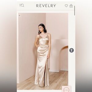 REVELRY SATIN GOLD CHAMPAGNE (703) RORY SIZE 4
